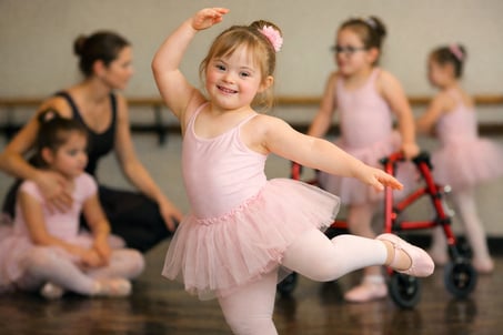 Ballet Dancer with Adaptive Aids in Performance