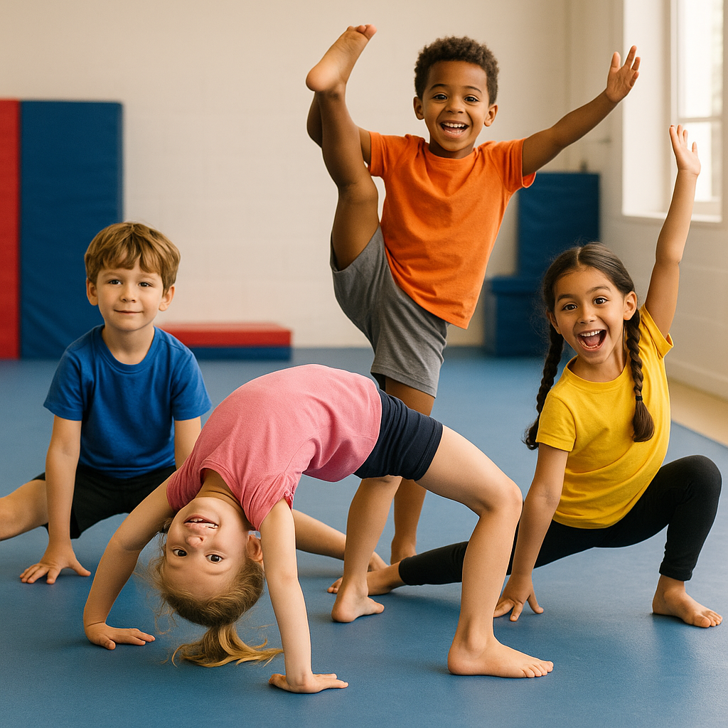Young children demonstrating natural flexibility a
